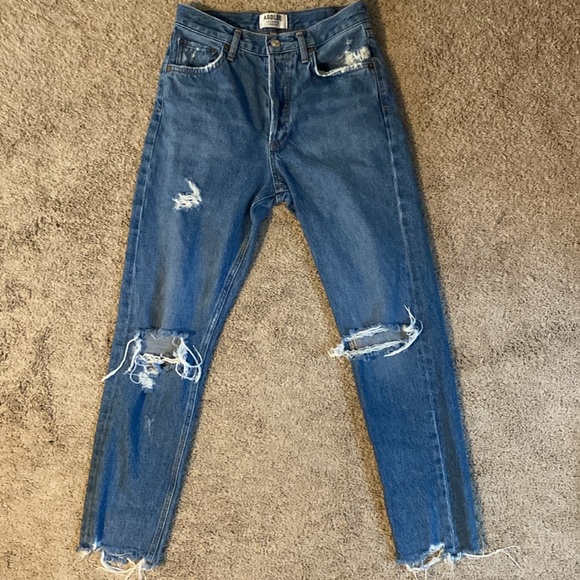 Agolde Jamie High-Rise Distressed Jean - Picture 2 of 10